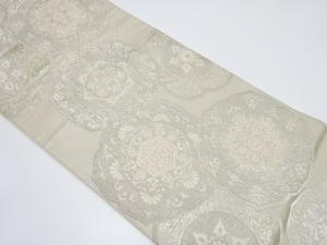 アンティーク　鏡裏に華紋織り出し袋帯（材料）